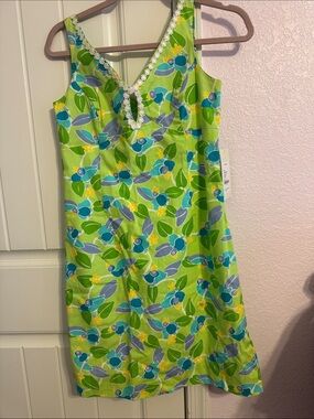 Kiera Dress Too Jays Pistachio Green Strapless Floral Sundress